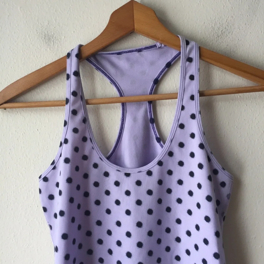 Lululemon Cool Racerback High Noon Dot Lilac Black
